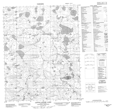 096L11 Little Loche Lake Canadian topographic map, 1:50,000 scale