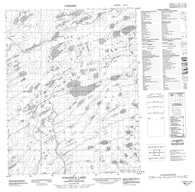 096L12 Tchaneta Lake Canadian topographic map, 1:50,000 scale