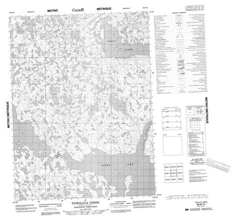 096M10 Tuholata Creek Canadian topographic map, 1:50,000 scale