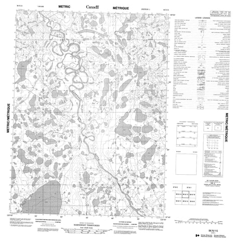 096N15 No Title Canadian topographic map, 1:50,000 scale