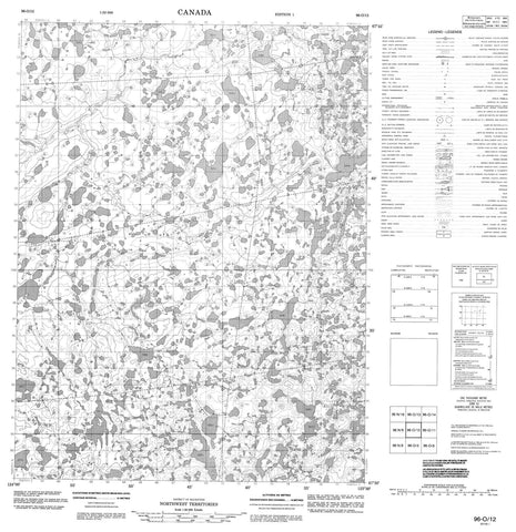 096O12 No Title Canadian topographic map, 1:50,000 scale