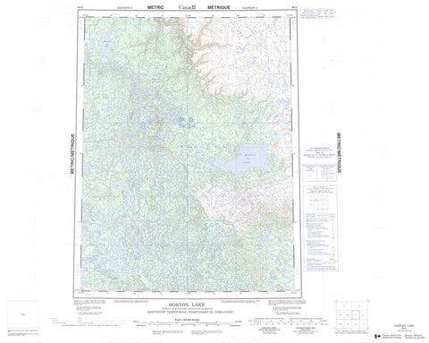 096O Horton Lake Canadian topographic map, 1:250,000 scale