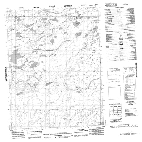 096P01 No Title Canadian topographic map, 1:50,000 scale