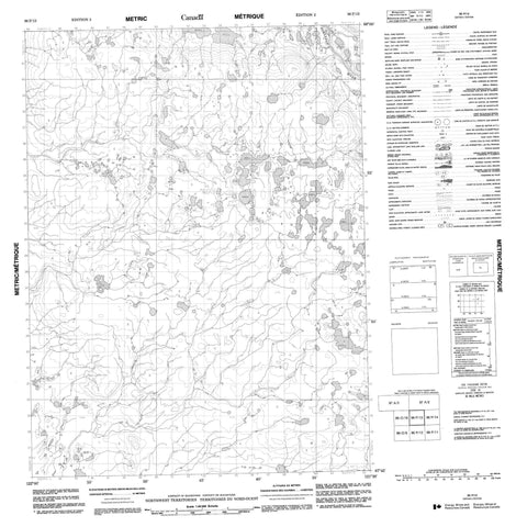 096P13 No Title Canadian topographic map, 1:50,000 scale