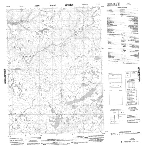 096P14 No Title Canadian topographic map, 1:50,000 scale