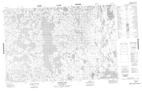 097B03 Simpson Lake Canadian topographic map, 1:50,000 scale