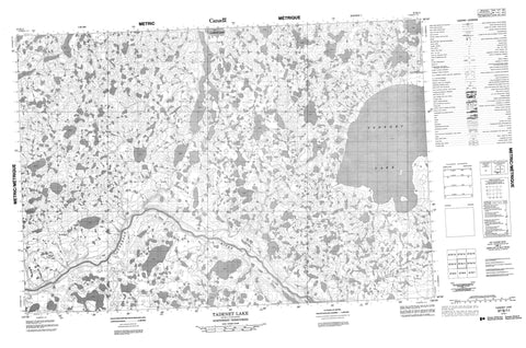 097B11 Tadenet Lake Canadian topographic map, 1:50,000 scale