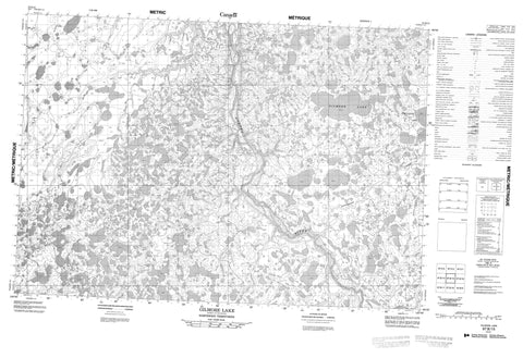 097B15 Gilmore Lake Canadian topographic map, 1:50,000 scale