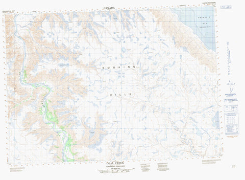 097C06 Coal Creek Canadian topographic map, 1:50,000 scale