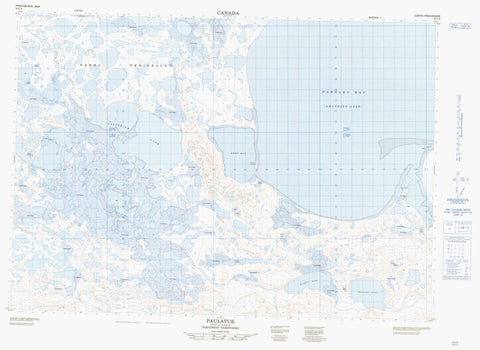 097C08 Paulatuk Canadian topographic map, 1:50,000 scale