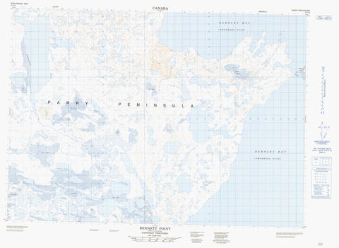 097C09 Bennett Point Canadian topographic map, 1:50,000 scale