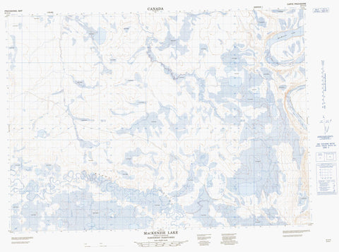 097C13 Mackenzie Lake Canadian topographic map, 1:50,000 scale