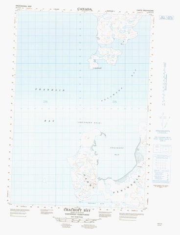 097C15 Cracroft Bay Canadian topographic map, 1:50,000 scale