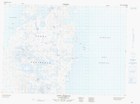 097C16 Letty Harbour Canadian topographic map, 1:50,000 scale