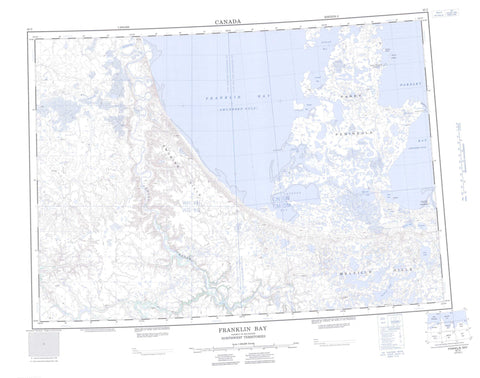 097C Franklin Bay Canadian topographic map, 1:250,000 scale