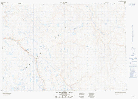 097D03 La Ronciere Falls Canadian topographic map, 1:50,000 scale