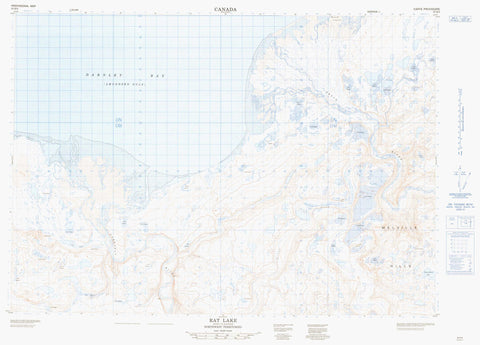 097D05 Rat Lake Canadian topographic map, 1:50,000 scale