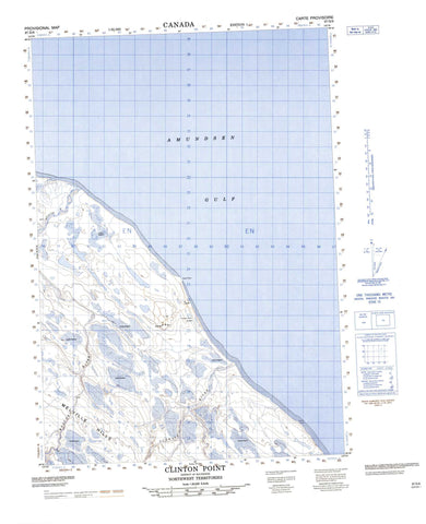 097D09 Clinton Point Canadian topographic map, 1:50,000 scale