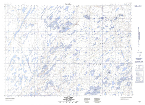 097D11 Fish Lake Canadian topographic map, 1:50,000 scale