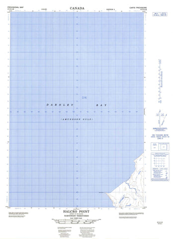 097D13E Halcro Point Canadian topographic map, 1:50,000 scale