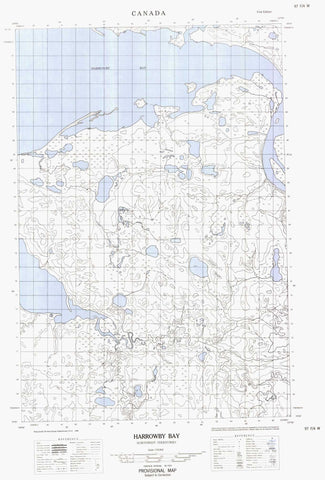 097F04W Harrowby Bay Canadian topographic map, 1:50,000 scale