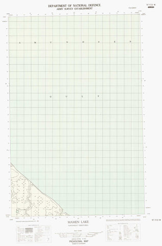 097F12W Mamen Lake Canadian topographic map, 1:50,000 scale