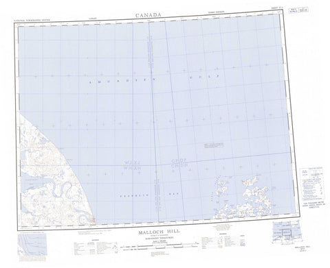 097F Malloch Hill Canadian topographic map, 1:250,000 scale