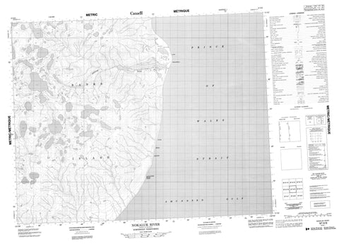 097H09 Nokaluk River Canadian topographic map, 1:50,000 scale