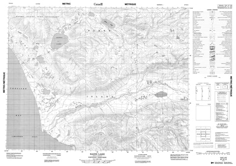 097H12 Raddi Lake Canadian topographic map, 1:50,000 scale