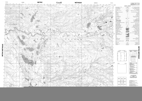 097H13 Capron Lake Canadian topographic map, 1:50,000 scale