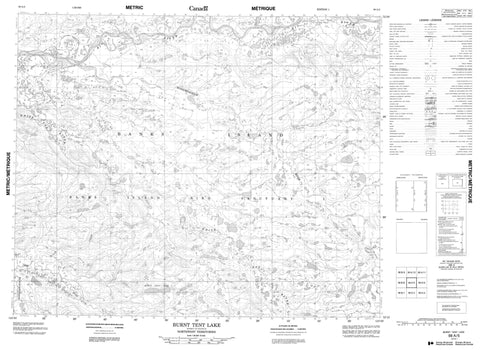 098A05 Burnt Tent Lake Canadian topographic map, 1:50,000 scale