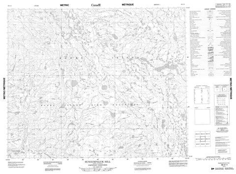 098A11 Sungukpaluk Hill Canadian topographic map, 1:50,000 scale