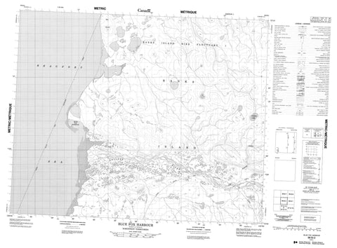 098B02 Blue Fox Harbour Canadian topographic map, 1:50,000 scale