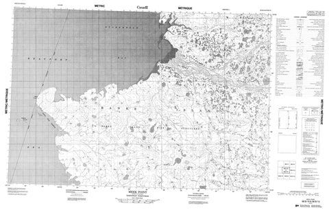 098B16 Meek Point Canadian topographic map, 1:50,000 scale