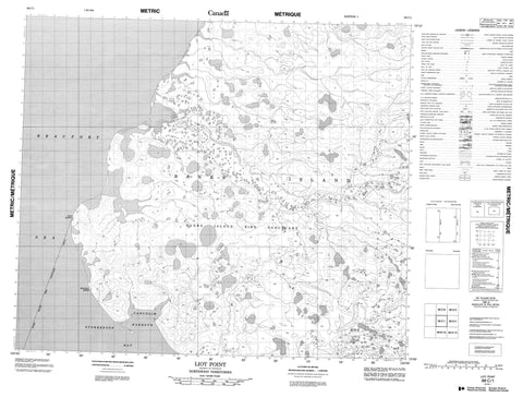 098C01 Liot Point Canadian topographic map, 1:50,000 scale