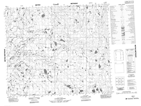 098D01 No Title Canadian topographic map, 1:50,000 scale