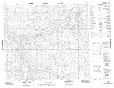 098D07 No Title Canadian topographic map, 1:50,000 scale