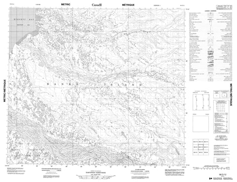 098D12 No Title Canadian topographic map, 1:50,000 scale