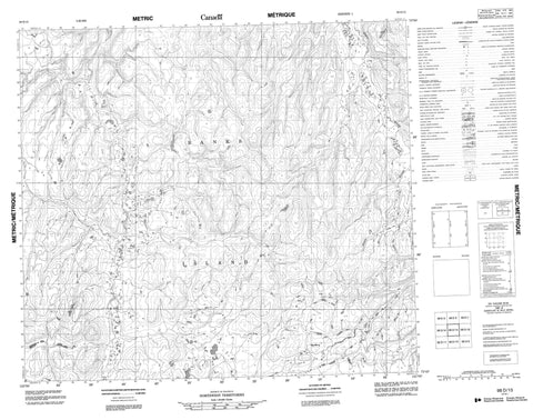 098D15 No Title Canadian topographic map, 1:50,000 scale