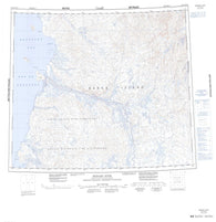 098D Bernard River Canadian topographic map, 1:250,000 scale