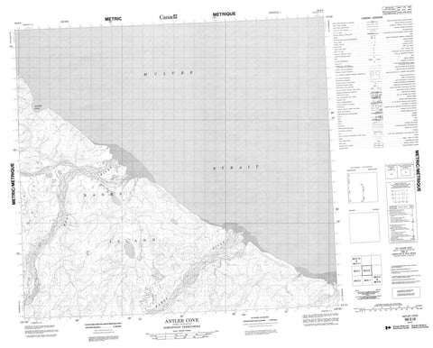 098E08 Antler Cove Canadian topographic map, 1:50,000 scale