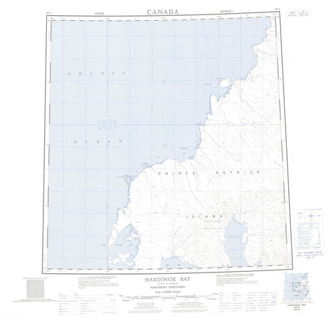099A Hardinge Bay Canadian topographic map, 1:250,000 scale