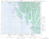 103A Laredo Sound Canadian topographic map, 1:250,000 scale