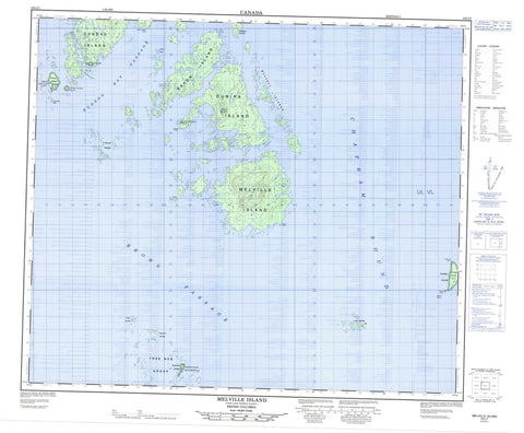 103J07 Melville Island Canadian topographic map, 1:50,000 scale