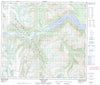 104A05 Bowser Lake Canadian topographic map, 1:50,000 scale
