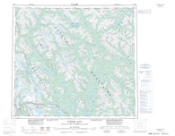 104A Bowser Lake Canadian topographic map, 1:250,000 scale