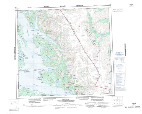 104F Sumdum Canadian topographic map, 1:250,000 scale