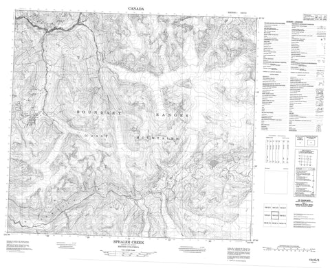 104G03 Sphaler Creek Canadian topographic map, 1:50,000 scale