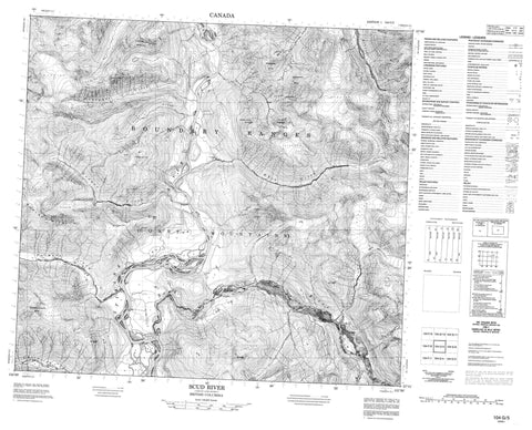 104G05 Scud River Canadian topographic map, 1:50,000 scale