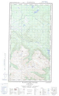 104G16E Klastline River Canadian topographic map, 1:50,000 scale